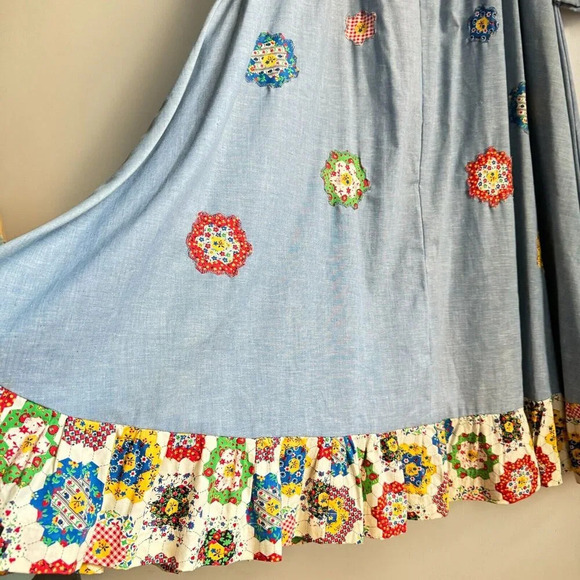 Vintage Floral Patchwork Maxi Dress - Picture 7 of 12